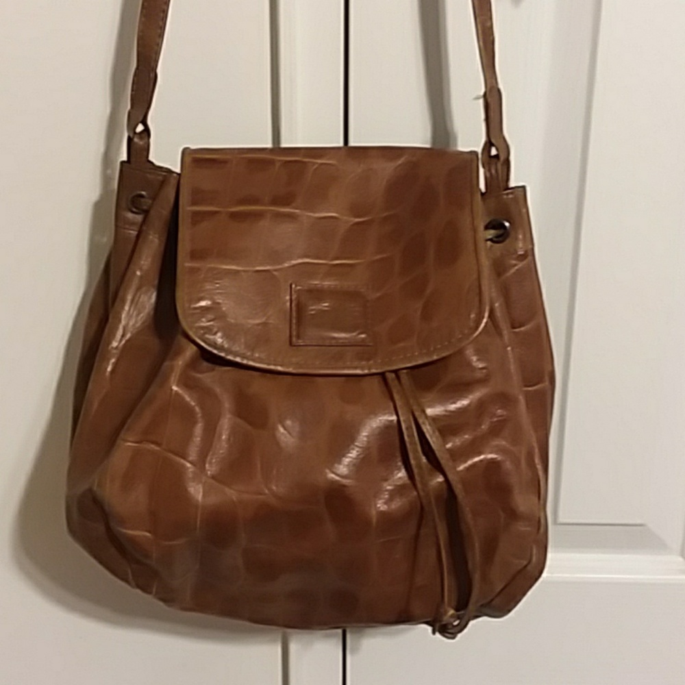 Tan soft leather shoulder bag